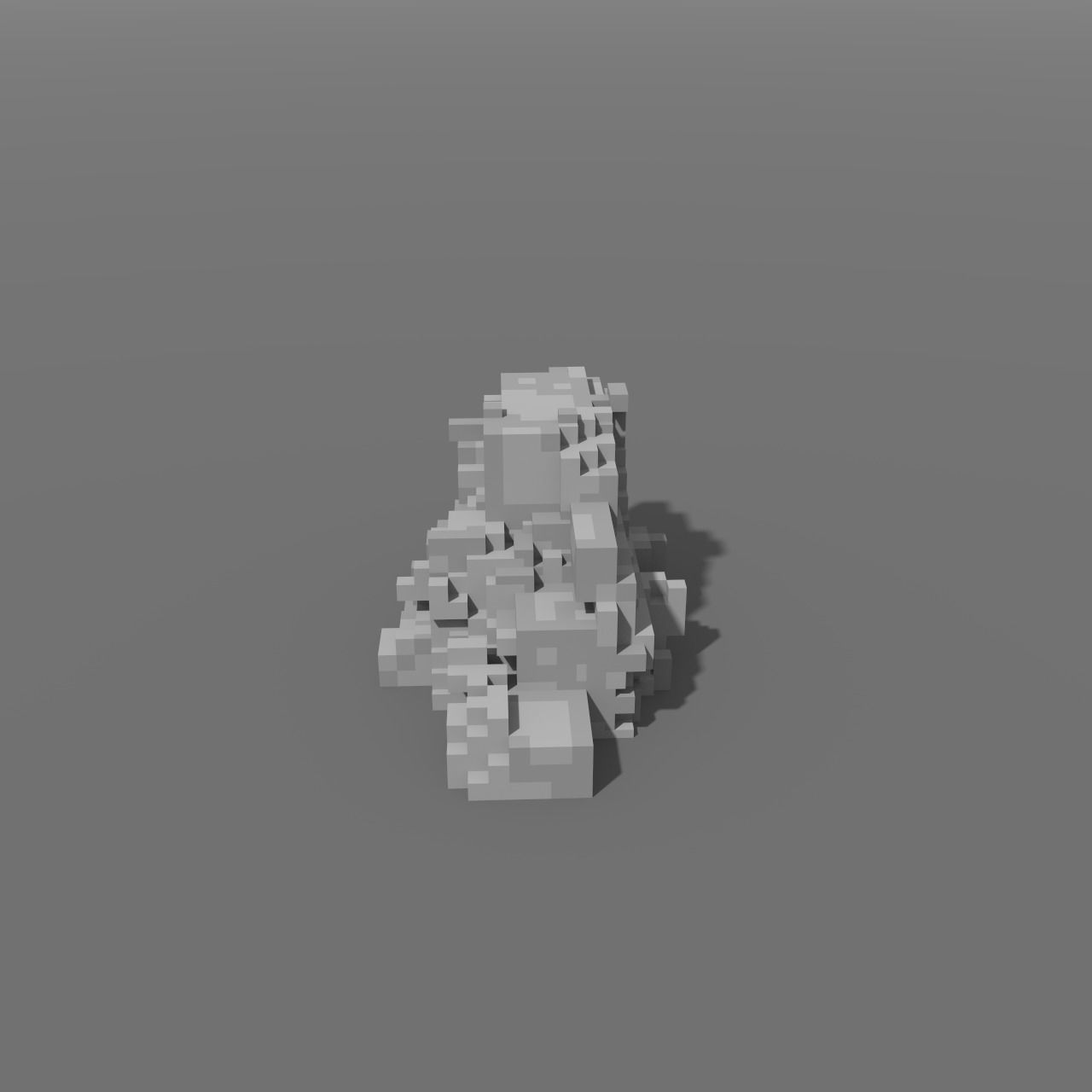Voxel - Type3 Stone - Low-poly 3D Model Low-poly 3D model_1