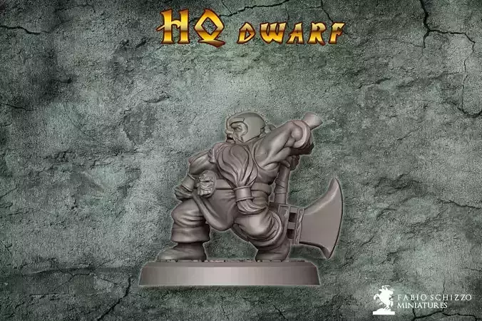 HQ Dwarf 3D print model