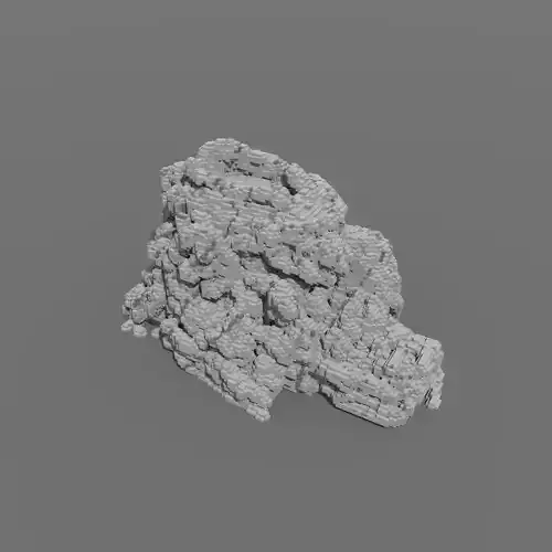 Voxel - Type4 Stone - Low-poly 3D Model