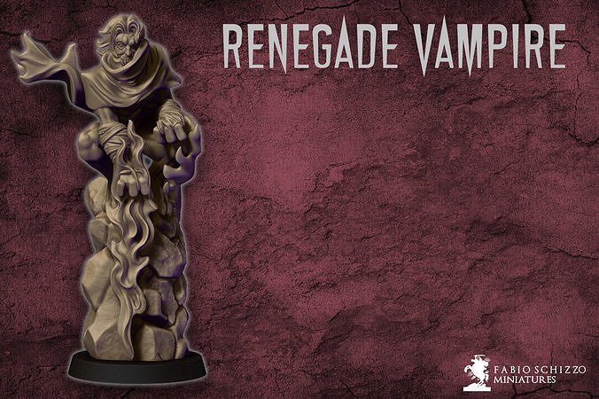 Renegade vampire miniature 3D print model