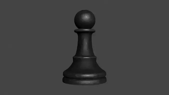 CHES-006 Chess Pawn Black 3D model