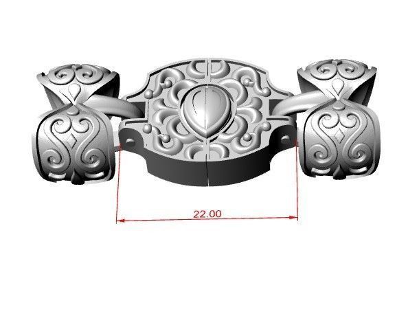 LOCK for bracelet 3D print model_5
