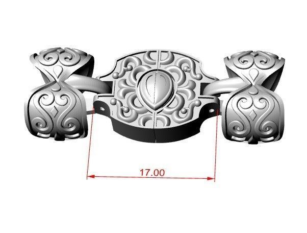 LOCK for bracelet 3D print model_4
