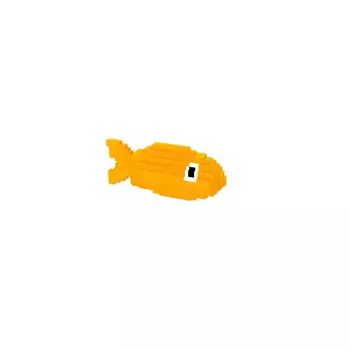 Voxel Fish-1 Low-poly 3D Model