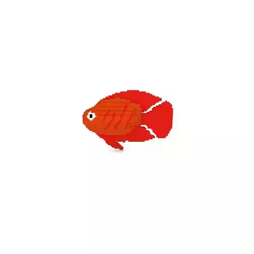 Voxel Fish-7 Low-poly 3D Model