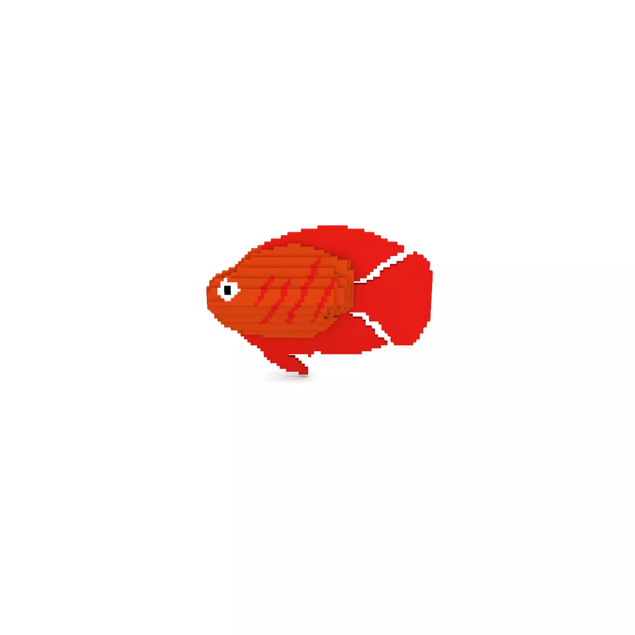 Voxel Fish-7 Low-poly 3D Model Low-poly 3D model_0