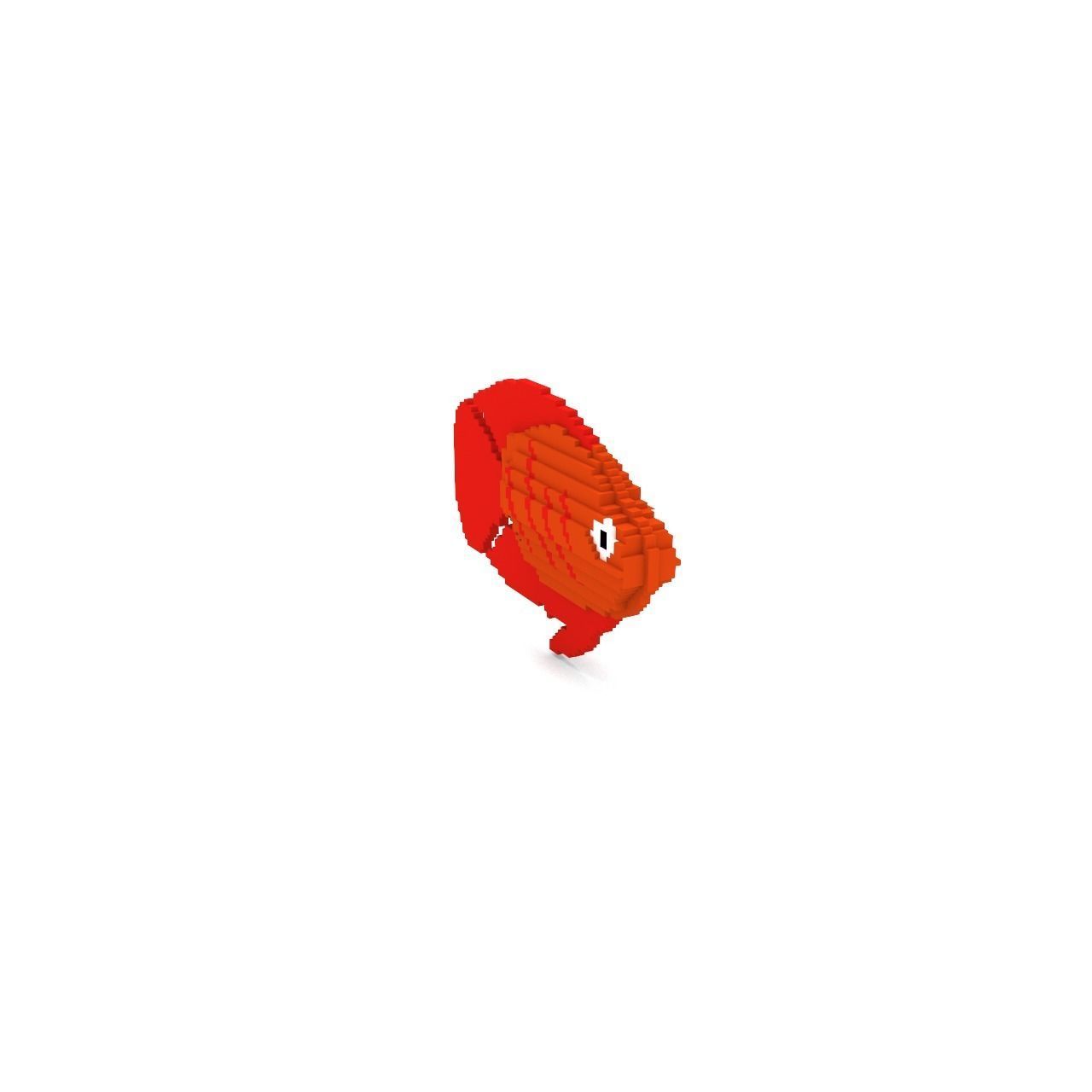 Voxel Fish-7 Low-poly 3D Model Low-poly 3D model_4