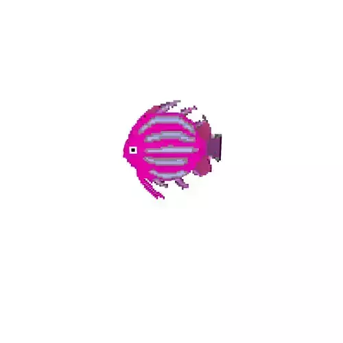 Voxel Fish-10 Low-poly 3D Model