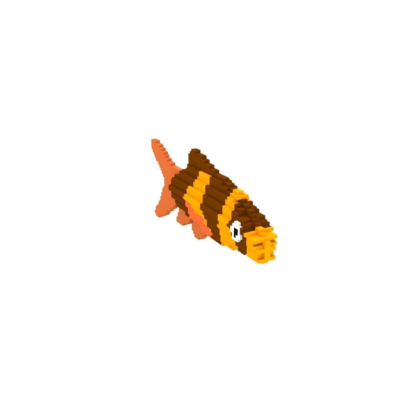 Voxel Fish-11 Low-poly 3D Model Low-poly 3D model_4