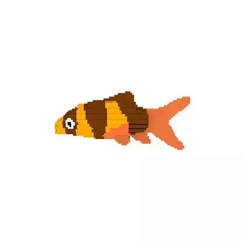 Voxel Fish-11 Low-poly 3D Model