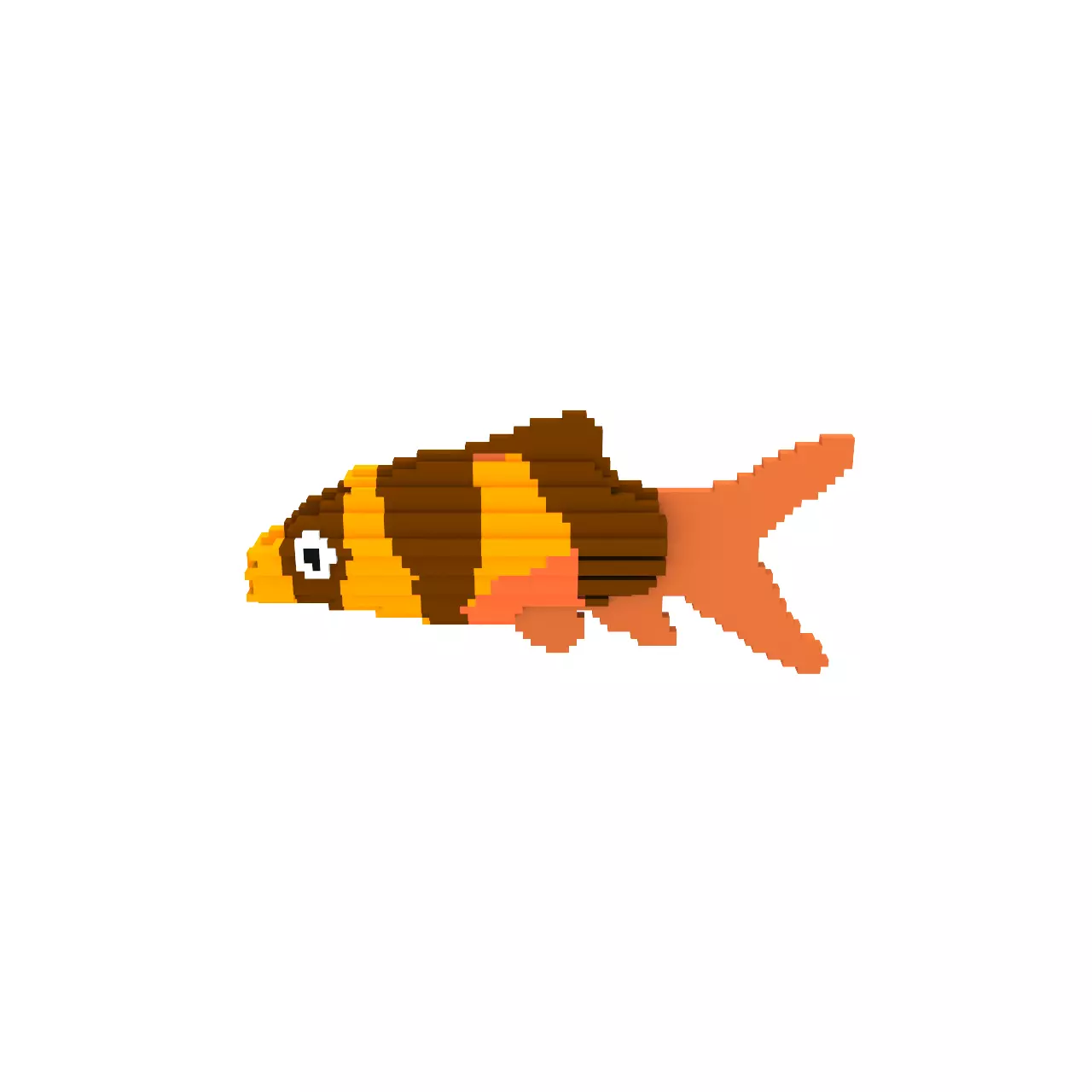 Voxel Fish-11 Low-poly 3D Model Low-poly 3D model_0