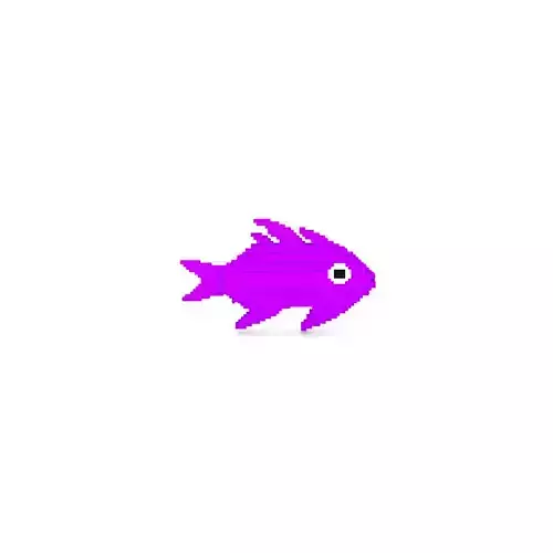 Voxel Fish-15 Low-poly 3D Model