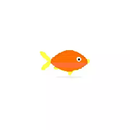 Voxel Fish-16 Low-poly 3D Model