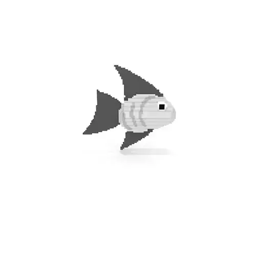 Voxel Fish-18 Low-poly 3D Model