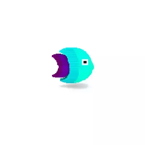 Voxel Fish-20 Low-poly 3D Model