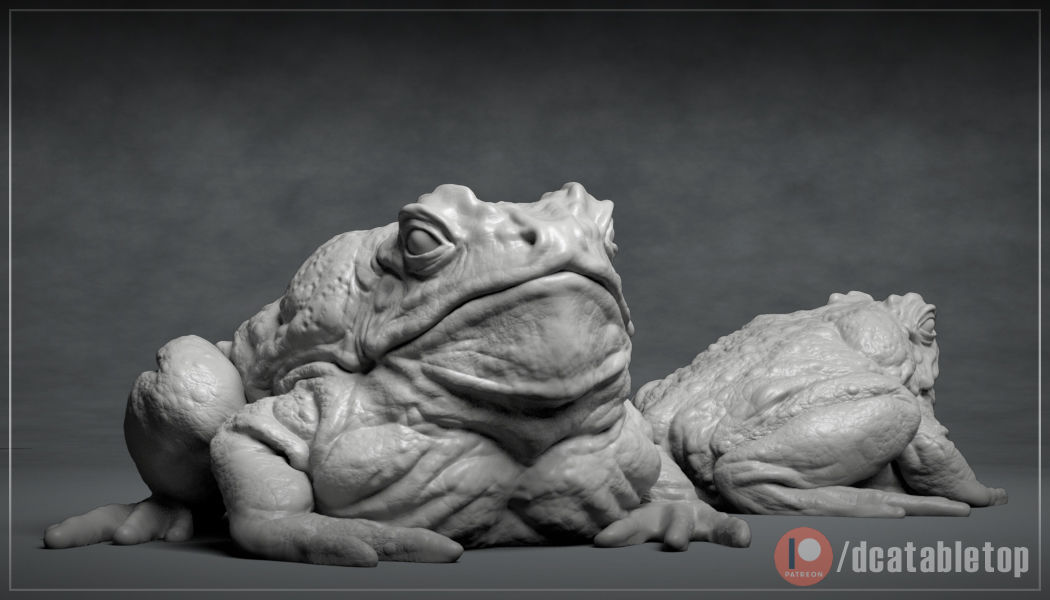 Giant Toad - 3D printable creature 3D print model 3D print model_4
