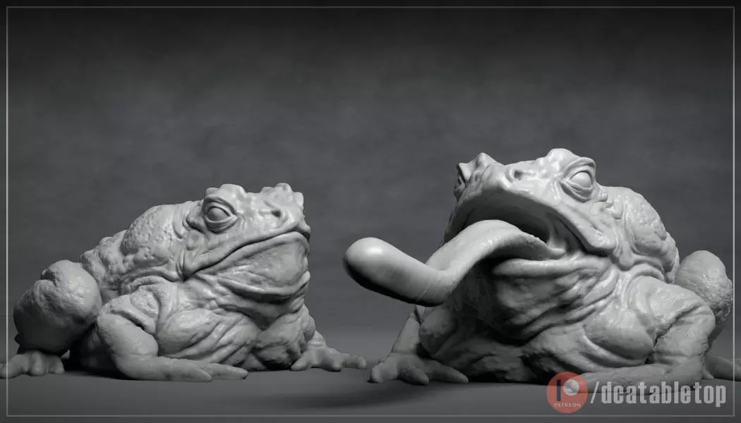 Giant Toad - 3D printable creature 3D print model 3D print model_0