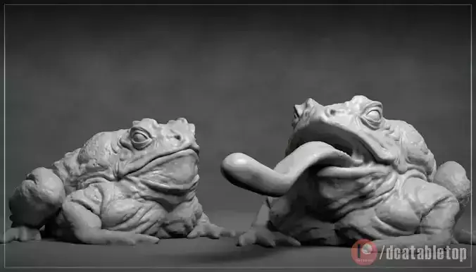 Giant Toad - 3D printable creature 3D print model 3D print model