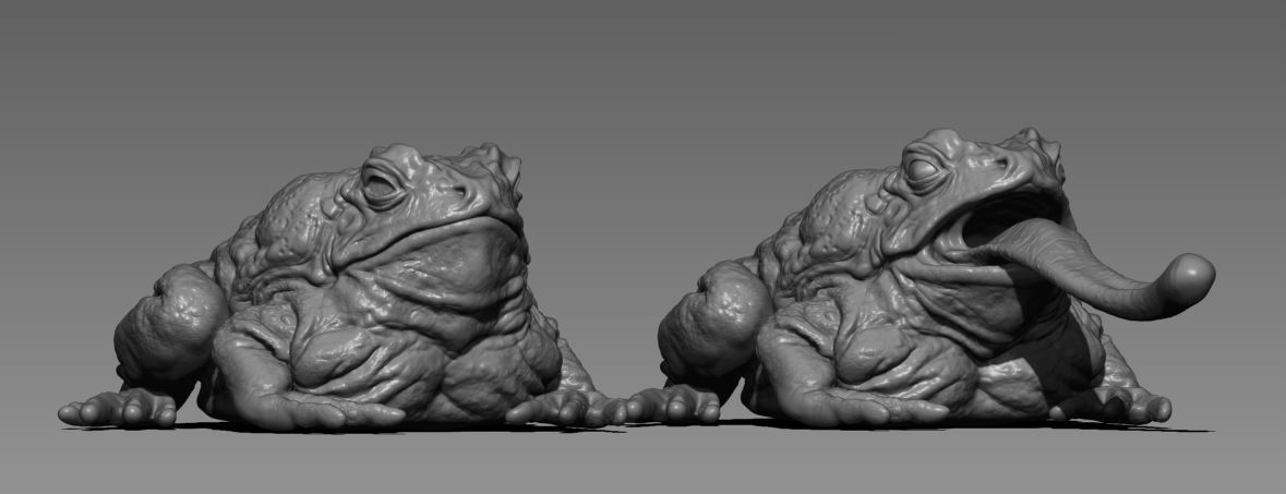 Giant Toad - 3D printable creature 3D print model 3D print model_1