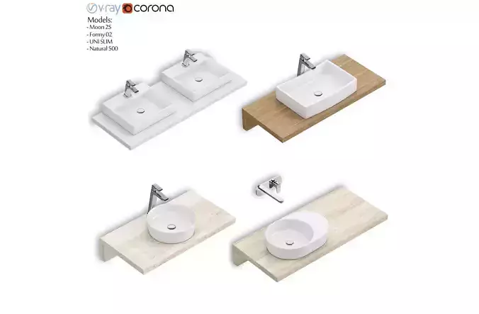 Set of washbasins RAVAK set 59