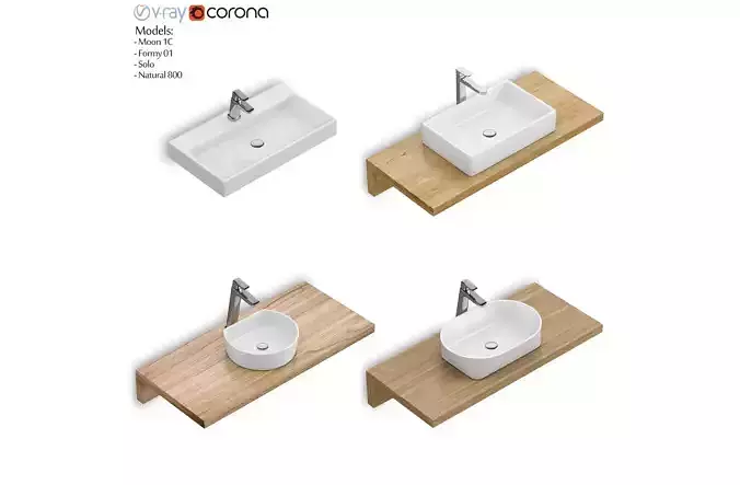 Set of washbasins RAVAK set 60