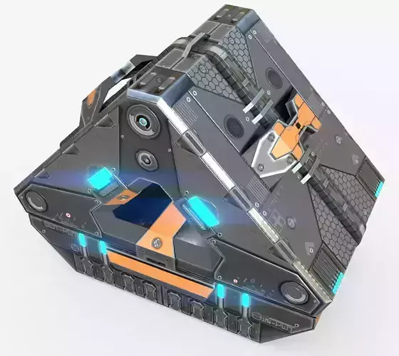 Sci fi device - Game Ready - Cyberpunk Low-poly 3D model