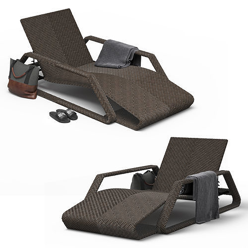 Large Seville Suno Lounger 3D model