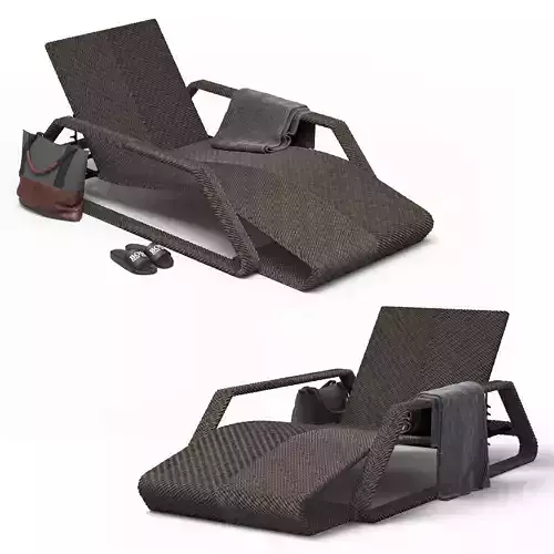 Large Seville Suno Lounger 3D model