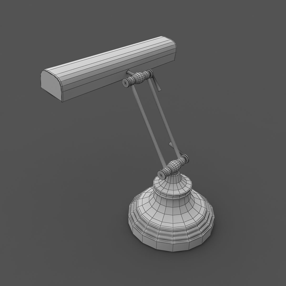 Piano desk lamp 3D model_3