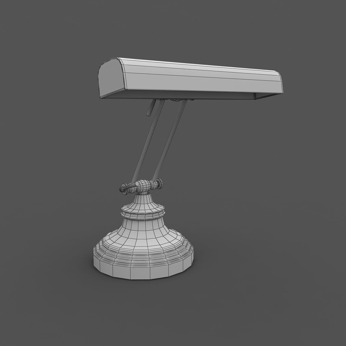 Piano desk lamp 3D model_4