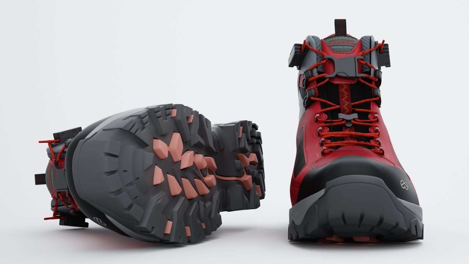 EWEST Mountainhiking boots 3D model_3