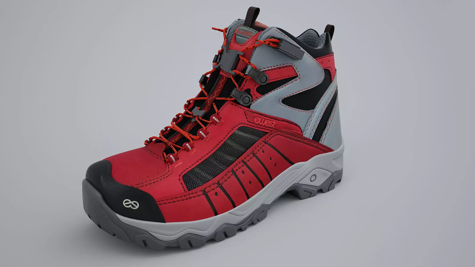 EWEST Mountainhiking boots 3D model_0