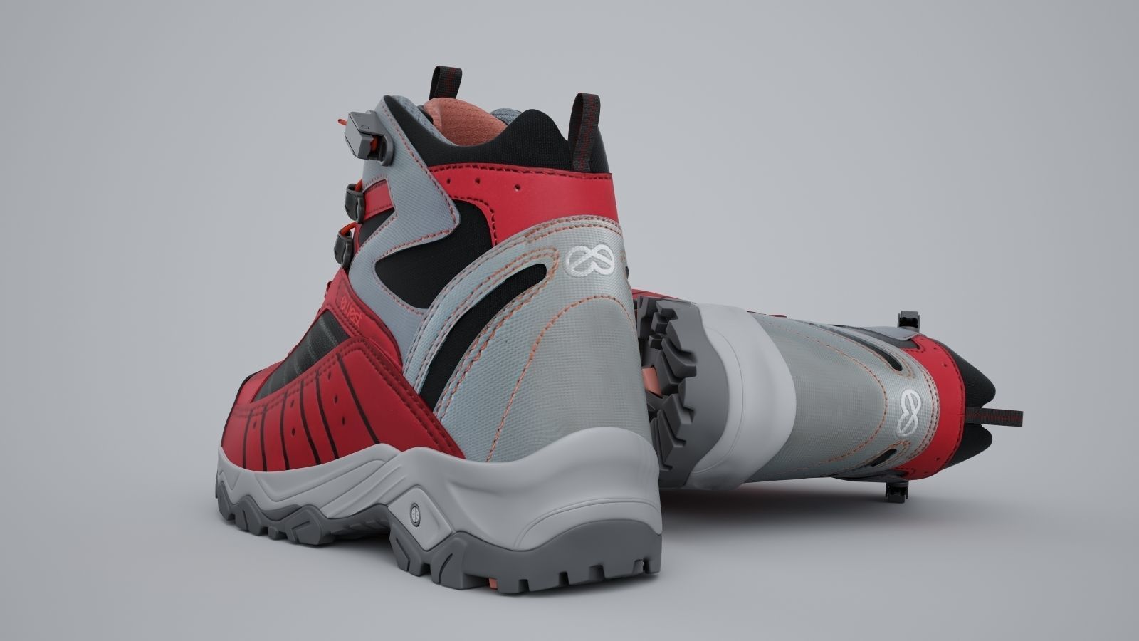 EWEST Mountainhiking boots 3D model_4