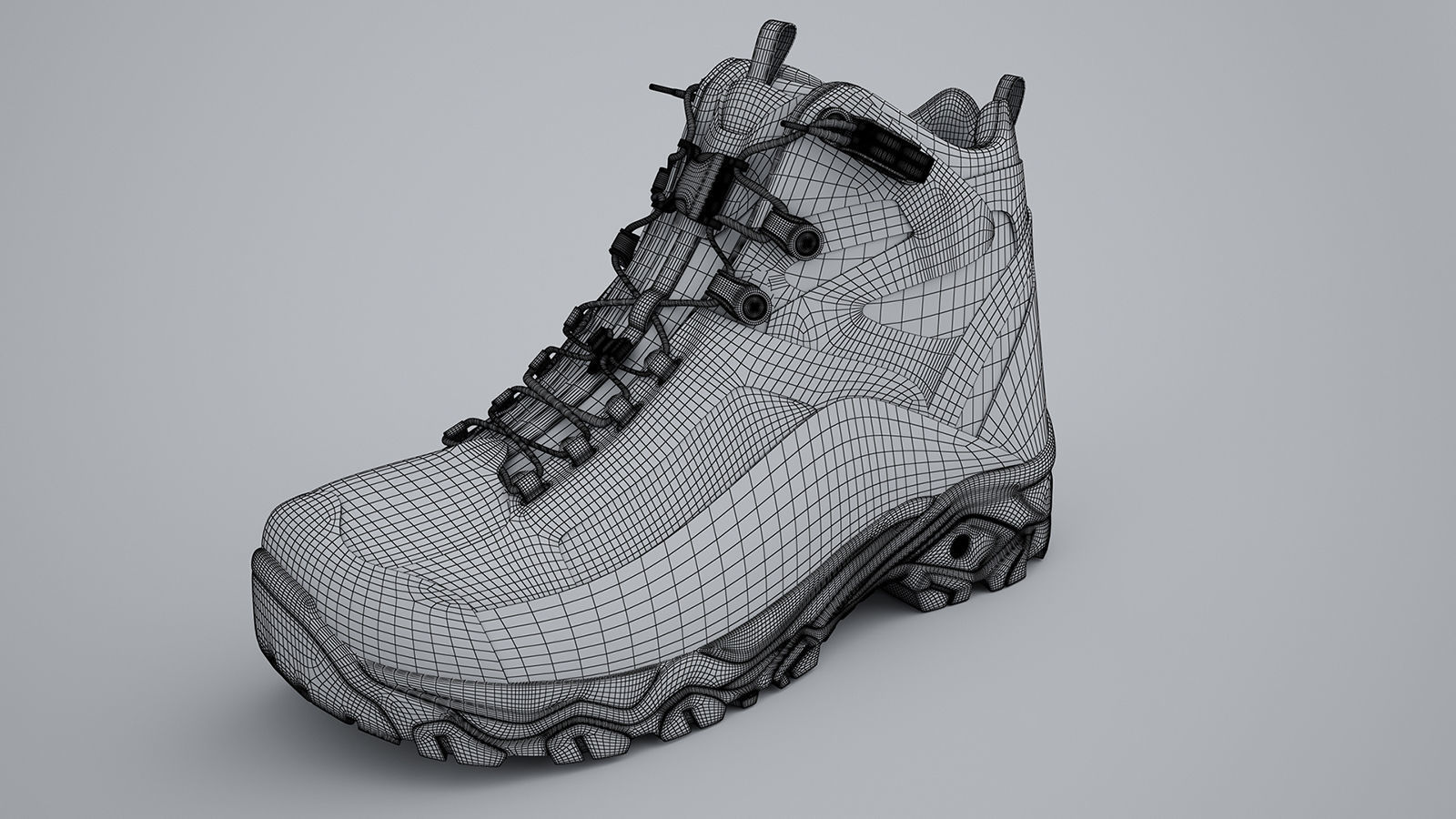 EWEST Mountainhiking boots 3D model_6