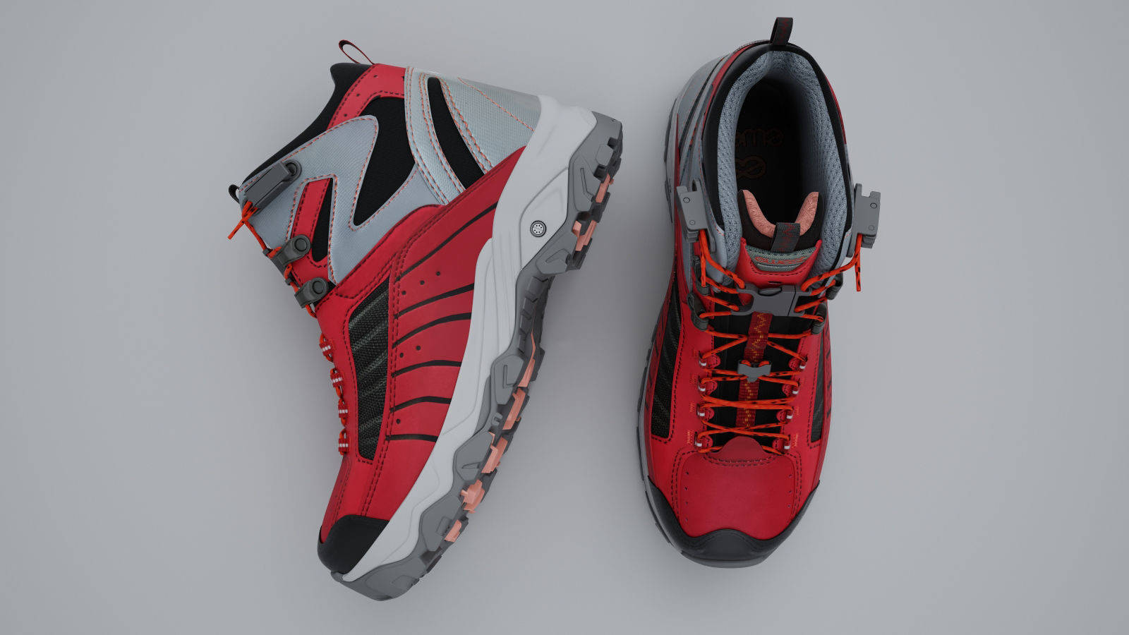 EWEST Mountainhiking boots 3D model_5