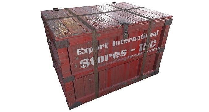 Cargo Crate Game Ready Low-poly 3D model