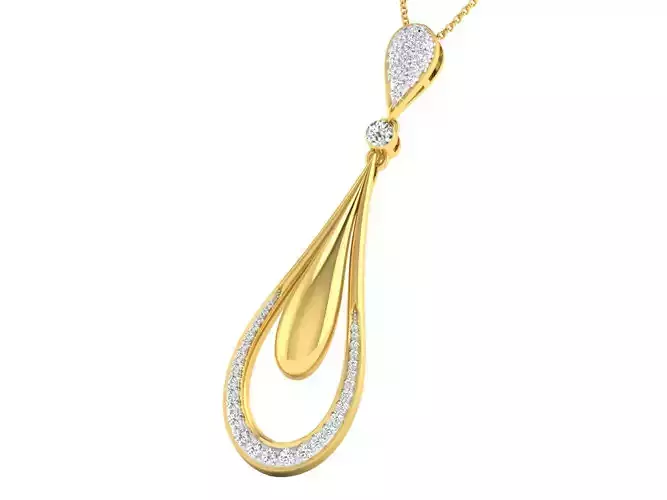 Women pendant-earrings set 3dm stl mgx render detail