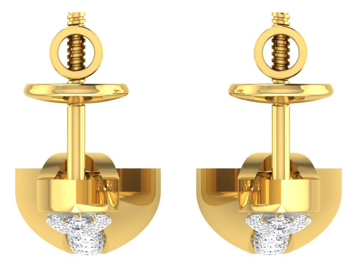 Women pendant-earrings set 3dm stl mgx render detail 3D print model_7