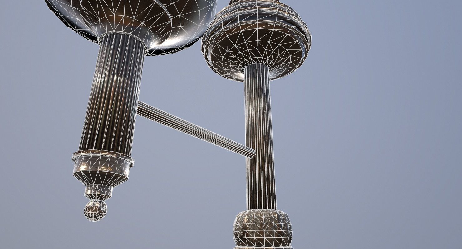 vintage Desk Lamp Game Ready Low-poly 3D model_19