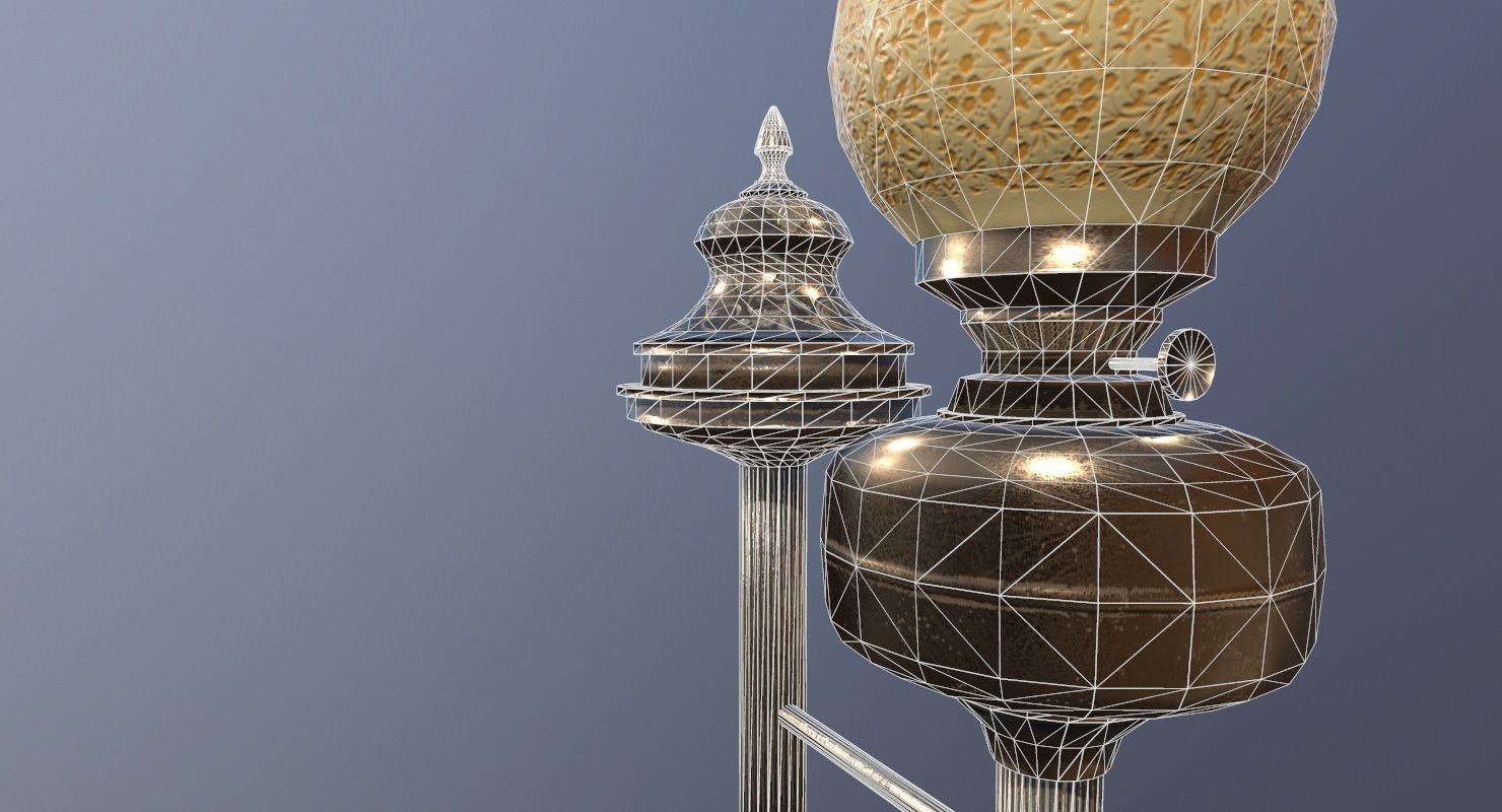 vintage Desk Lamp Game Ready Low-poly 3D model_18