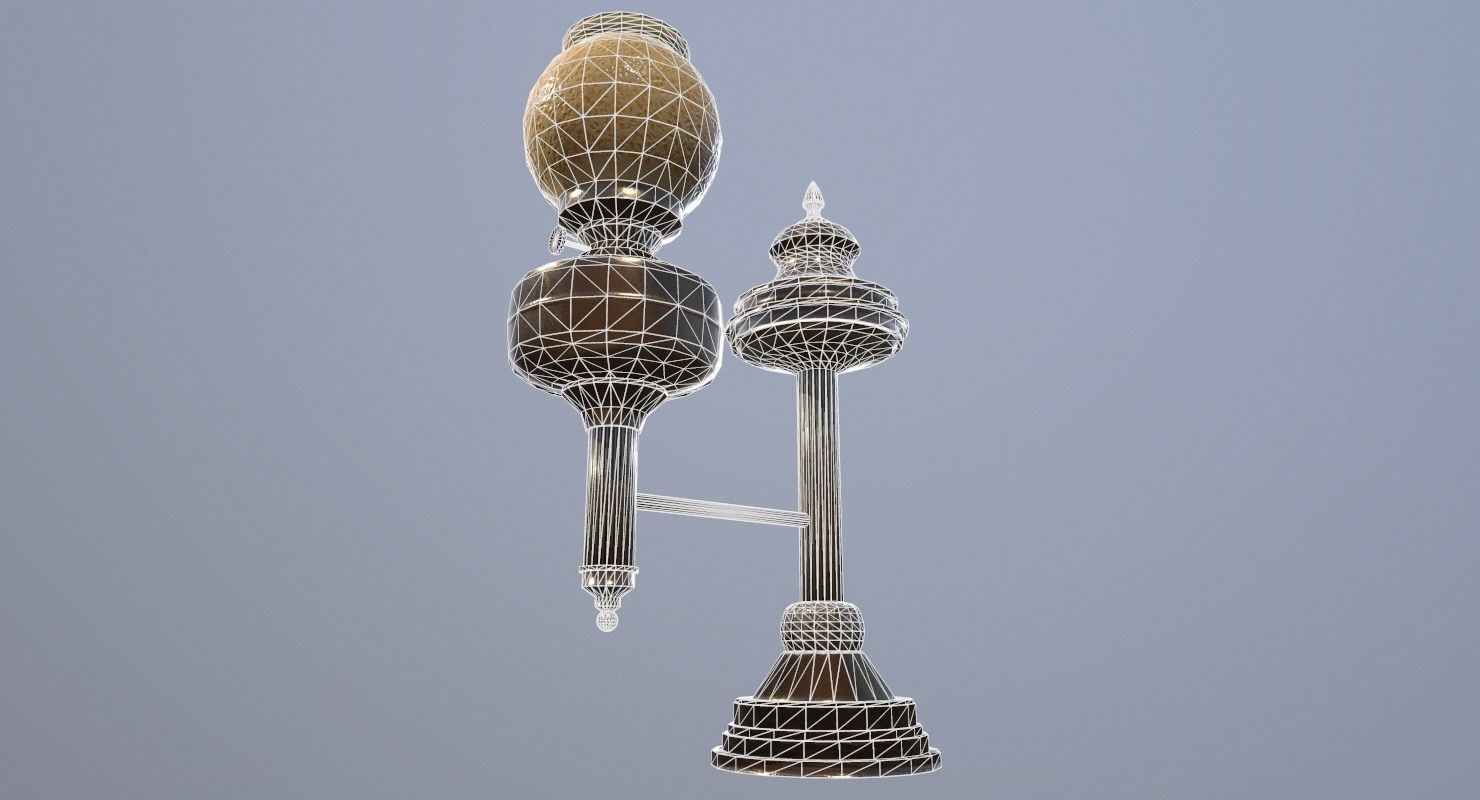 vintage Desk Lamp Game Ready Low-poly 3D model_15