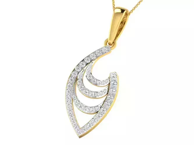 Women pendant-earrings set 3dm stl mgx render detail