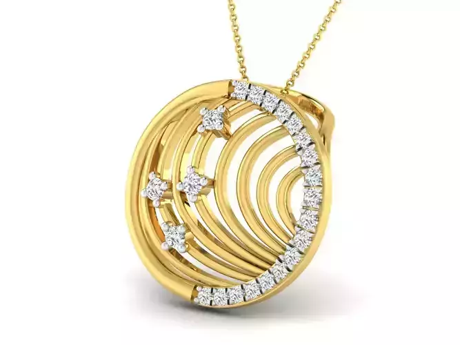 Women pendant-earrings set 3dm stl mgx render detail