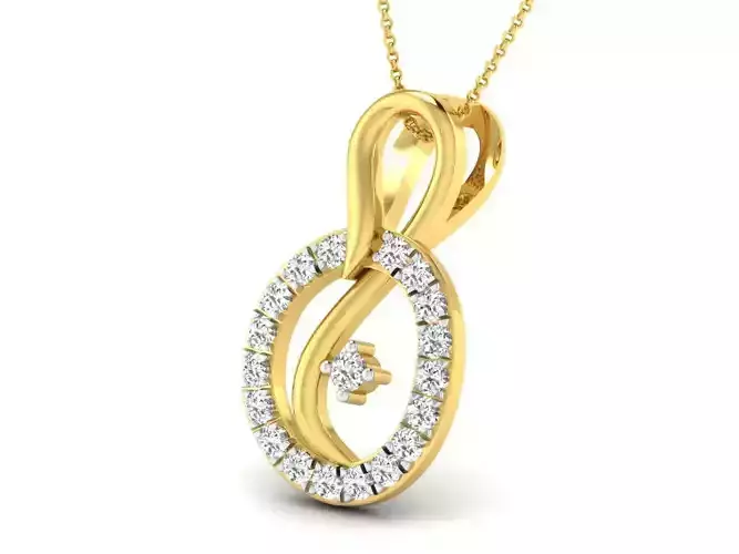 Women pendant-earrings set 3dm stl mgx render detail