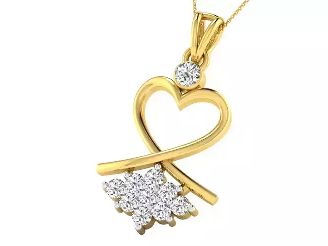 Women pendant-earrings set 3dm mgx render detail