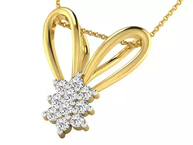 Women pendant-earrings set 3dm mgx render detail