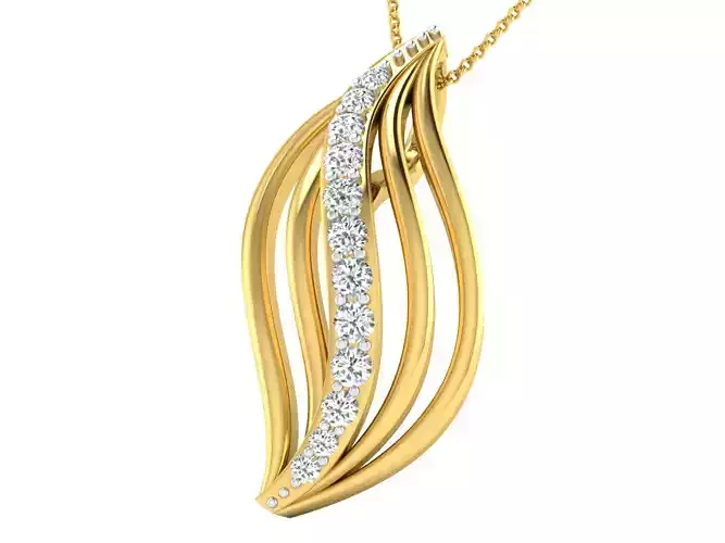 Women pendant-earrings set 3dm stl mgx render detail