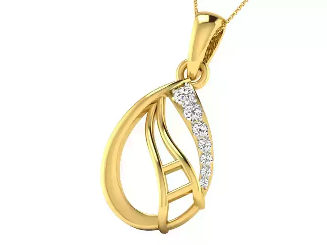 Women pendant-earrings set 3dm mgx render detail