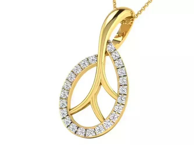 Women pendant-earrings set 3dm stl mgx render detail