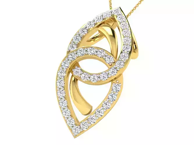 Women pendant-earrings set 3dm stl mgx render detail